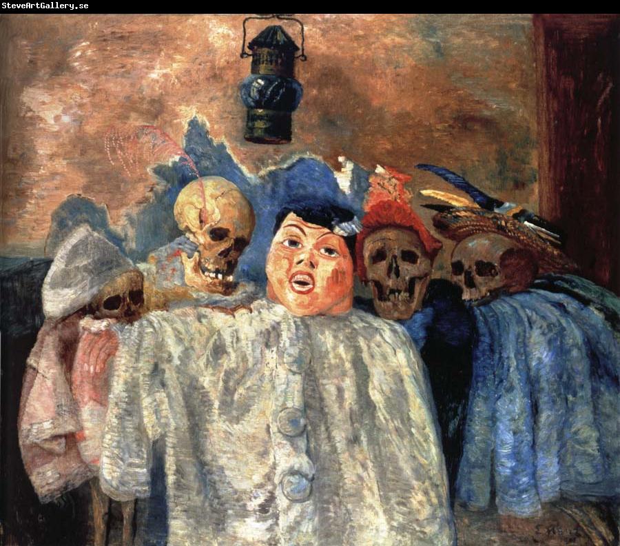 James Ensor Pierrot and Skeleton